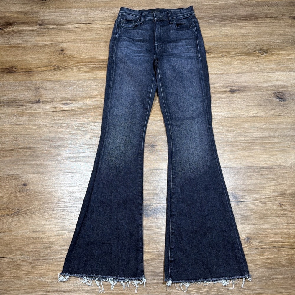 Mother Jeans Womens 24 The Weekender Fray Flare Thunder Road Denim Stretch